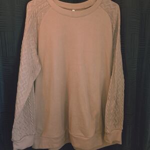 SHEIN Beige/Brown Long Sleeve Top